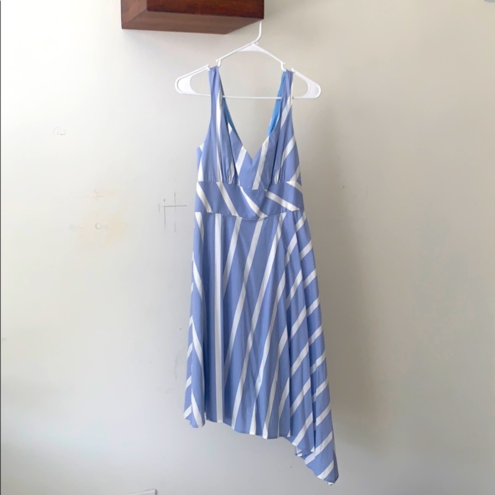 Blue and White Stripe Tracy a Reese Dress